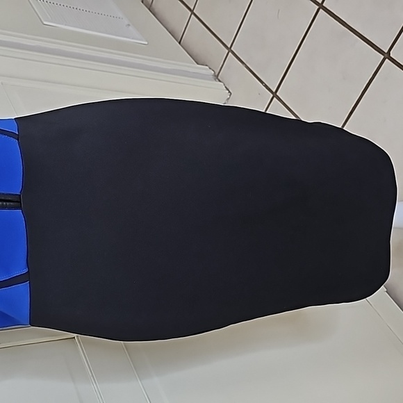 Worthington Color Block knee-Length Black and Blue Size 4 - Picture 3 of 10